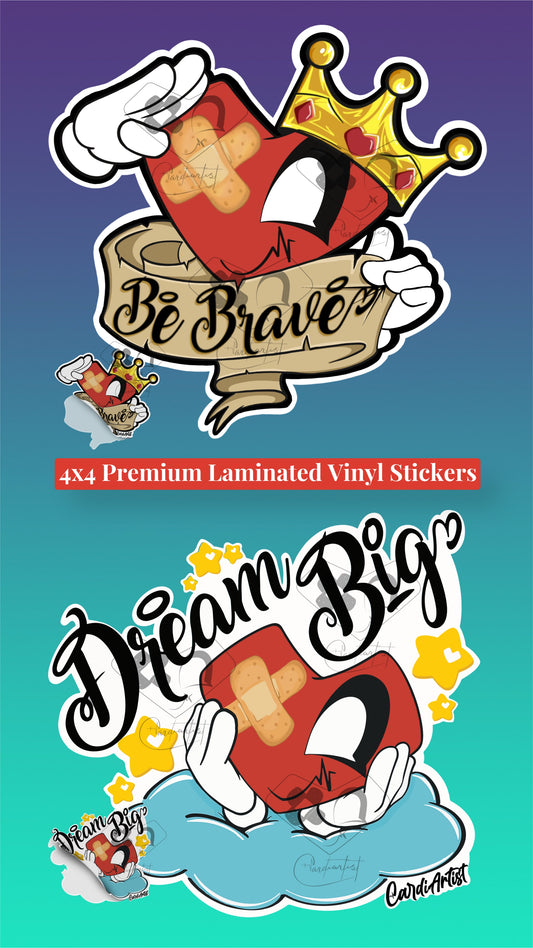 Be Brave & Dream Big Sticker pack
