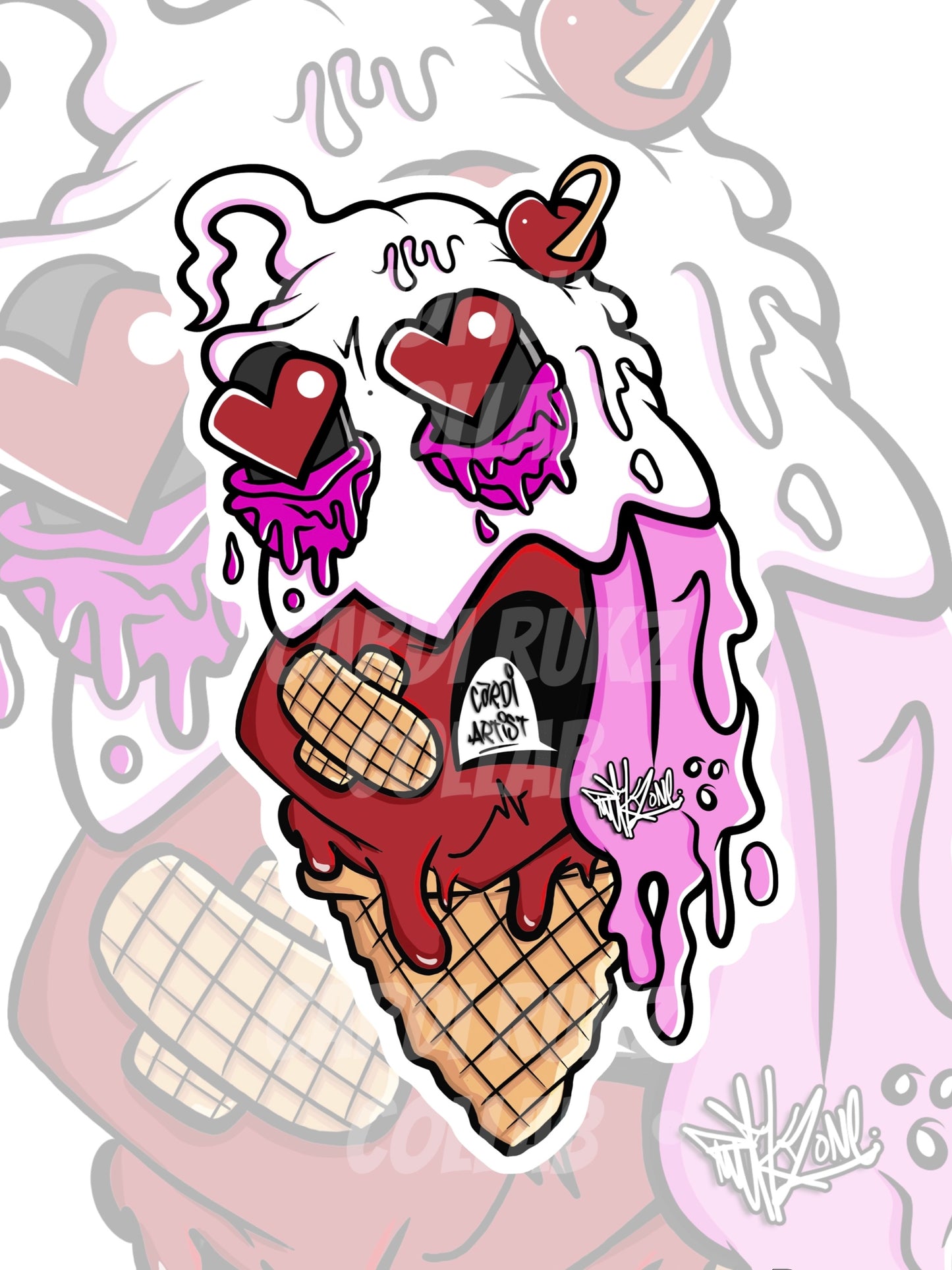 Sweet Summer Vibes Ice Cream Sticker